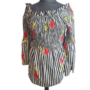 NWT Mileage stripe blouse